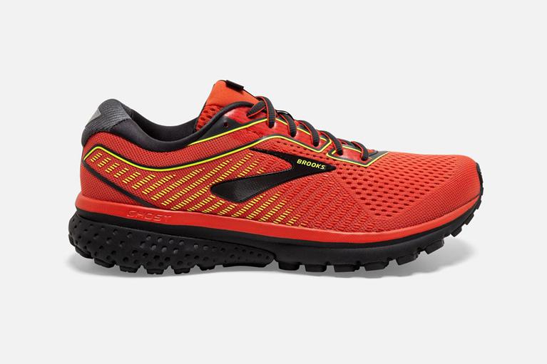 Brooks Mens Ghost 12 Road Running Shoes - Red (604583-VQL)